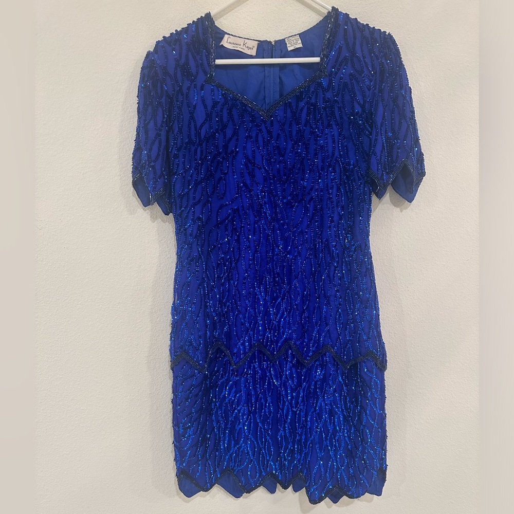 Vantage Laurence Kazar Né York Women’s PL Sequin Beaded Sheath Dress